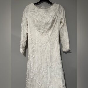 Merry’s Wedding Gown Dress New With Tags NWT Long Sleeve Long Gown Lining 12